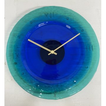 OROLOGIO da PARETE VINTAGE  VETRO MURANO Ca dei Vetrai VENEZIA ø 33 ANNI '60