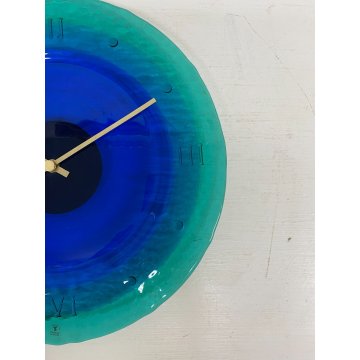 OROLOGIO da PARETE VINTAGE  VETRO MURANO Ca dei Vetrai VENEZIA ø 33 ANNI '60
