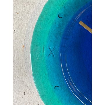 OROLOGIO da PARETE VINTAGE  VETRO MURANO Ca dei Vetrai VENEZIA ø 33 ANNI '60