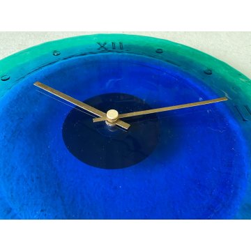 OROLOGIO da PARETE VINTAGE  VETRO MURANO Ca dei Vetrai VENEZIA ø 33 ANNI '60