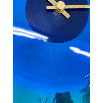OROLOGIO da PARETE VINTAGE  VETRO MURANO Ca dei Vetrai VENEZIA ø 33 ANNI '60