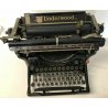 Underwood Antica Macchina Da Scrivere Art Deco 1920 METALLO NERO DECORATA EPOCA