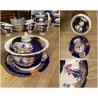 RARO ANTICO SET tè PORCELLANA 10Pers. 29Pz. DECORO ISTORIATO CHINOISERIE XIX sec