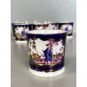 RARO ANTICO LOTTO 7 Pz. TAZZINE CAFFE DECORO ISTORIATO CHINOISERIE XVIII/XIX sec