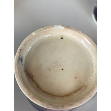RARO ANTICO LOTTO 7 Pz. TAZZINE CAFFE DECORO ISTORIATO CHINOISERIE XVIII/XIX sec