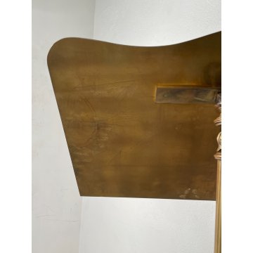 ANTICO GRANDE LEGGIO LIBERTY DA TERRA IN OTTONE GIREVOLE ALZABILE PORTA LIBRO