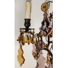 ANTICO LAMPADARIO Liberty epoca 1900 MARIA TERESA GOCCE VETRO BOEMIA GLASS LAMP