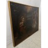 GRANDE ANTICO DIPINTO OLIO Annunciazione Maria Arcangelo Gabriele RELIGIOSO '600