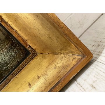 ANTICO DIPINTO OLIO TAVOLA PAESAGGIO RURALE CREPUSCOLO CAVALLO MANDRIANO BUE 800