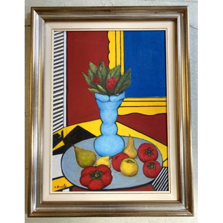 QUADRO DIPINTO ASTRATTO OLIO TELA Antonio Barilà ARTE CONTEMPORANEA EPOCA '900