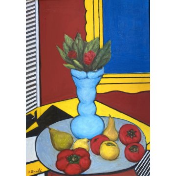 QUADRO DIPINTO ASTRATTO OLIO TELA Antonio Barilà ARTE CONTEMPORANEA EPOCA '900