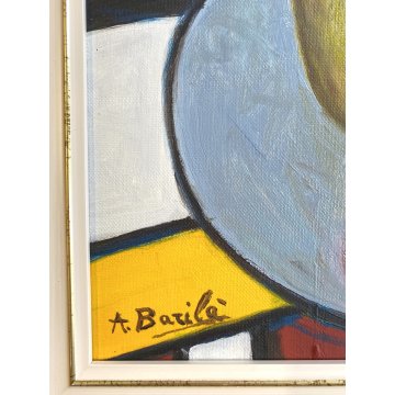 QUADRO DIPINTO ASTRATTO OLIO TELA Antonio Barilà ARTE CONTEMPORANEA EPOCA '900