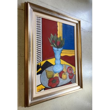 QUADRO DIPINTO ASTRATTO OLIO TELA Antonio Barilà ARTE CONTEMPORANEA EPOCA '900