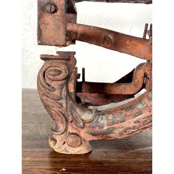 ANTICA BILANCIA COMMERCIALE GHISA FERRO PORTATA 10 Kg PIATTI PESA OTTONE '900