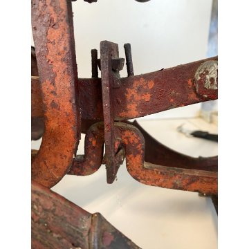 ANTICA BILANCIA COMMERCIALE GHISA FERRO PORTATA 10 Kg PIATTI PESA OTTONE '900