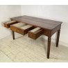ANTICO TAVOLO PRANZO IMPERO RETTANGOLARE LEGNO NOCE 3 CASSETTI TABLE SALA 1800