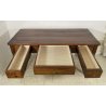 ANTICO TAVOLO PRANZO IMPERO RETTANGOLARE LEGNO NOCE 3 CASSETTI TABLE SALA 1800