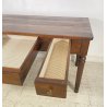 ANTICO TAVOLO PRANZO IMPERO RETTANGOLARE LEGNO NOCE 3 CASSETTI TABLE SALA 1800