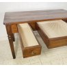 ANTICO TAVOLO PRANZO IMPERO RETTANGOLARE LEGNO NOCE 3 CASSETTI TABLE SALA 1800