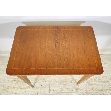 ANTICO TAVOLINO SCRITTOIO LEGNO INTARSIATO LASTRONATO 1800 TABLE SCRIVANIA OLD