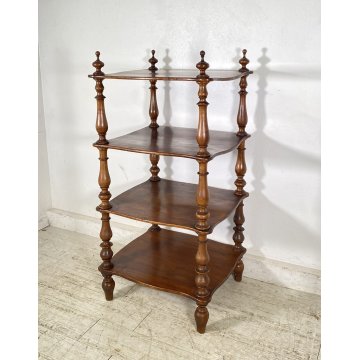 ANTICA ETAGERELUIGI FILIPPO LEGNO NOCE LIBRERIA CREDENZA 1800 EPOCA ESPOSITORE