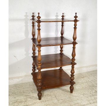ANTICA ETAGERELUIGI FILIPPO LEGNO NOCE LIBRERIA CREDENZA 1800 EPOCA ESPOSITORE