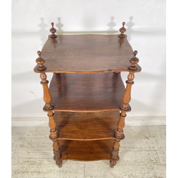 ANTICA ETAGERELUIGI FILIPPO LEGNO NOCE LIBRERIA CREDENZA 1800 EPOCA ESPOSITORE
