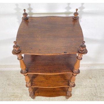 ANTICA ETAGERELUIGI FILIPPO LEGNO NOCE LIBRERIA CREDENZA 1800 EPOCA ESPOSITORE
