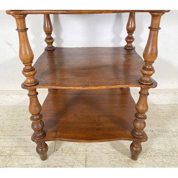 ANTICA ETAGERELUIGI FILIPPO LEGNO NOCE LIBRERIA CREDENZA 1800 EPOCA ESPOSITORE