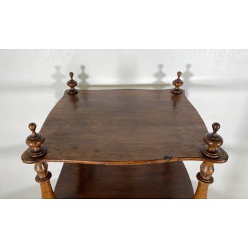 ANTICA ETAGERELUIGI FILIPPO LEGNO NOCE LIBRERIA CREDENZA 1800 EPOCA ESPOSITORE