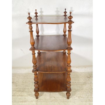 ANTICA ETAGERELUIGI FILIPPO LEGNO NOCE LIBRERIA CREDENZA 1800 EPOCA ESPOSITORE