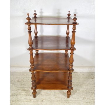 ANTICA ETAGERELUIGI FILIPPO LEGNO NOCE LIBRERIA CREDENZA 1800 EPOCA ESPOSITORE