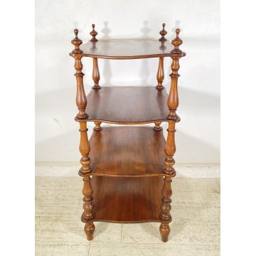 ANTICA ETAGERELUIGI FILIPPO LEGNO NOCE LIBRERIA CREDENZA 1800 EPOCA ESPOSITORE