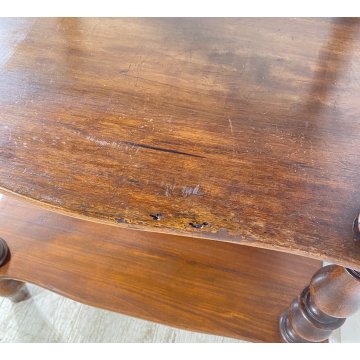 ANTICA ETAGERELUIGI FILIPPO LEGNO NOCE LIBRERIA CREDENZA 1800 EPOCA ESPOSITORE