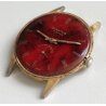 ANTICO OROLOGIO POLSO DORATO Diantus RED DIAL anni 60 Vintage Wrist Watch MONTRE