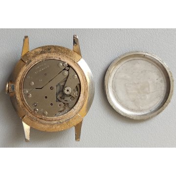 ANTICO OROLOGIO POLSO DORATO Diantus RED DIAL anni 60 Vintage Wrist Watch MONTRE