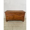 ANTICA PICCOLA CASSAPANCA legno ABETE 93 cm epoca 1800 OLD WOOD CHEST rombo