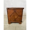 ANTICA PICCOLA CASSAPANCA legno ABETE 93 cm epoca 1800 OLD WOOD CHEST rombo