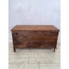 ANTICA PICCOLA CASSAPANCA legno ABETE 93 cm epoca 1800 OLD WOOD CHEST rombo
