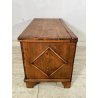 ANTICA PICCOLA CASSAPANCA legno ABETE 93 cm epoca 1800 OLD WOOD CHEST rombo