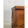 ANTICA PICCOLA CASSAPANCA legno ABETE 93 cm epoca 1800 OLD WOOD CHEST rombo