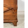 ANTICA PICCOLA CASSAPANCA legno ABETE 93 cm epoca 1800 OLD WOOD CHEST rombo