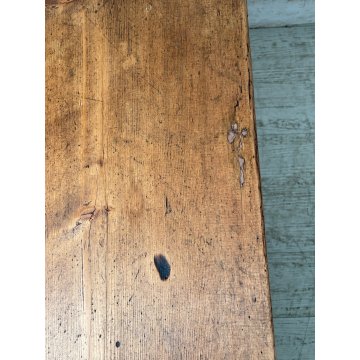ANTICA PICCOLA CASSAPANCA legno ABETE 93 cm epoca 1800 OLD WOOD CHEST rombo