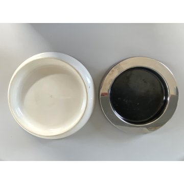 POSACENERE DESIGN Sergio Asti KARTELL 4635  METALLO PLASTICA ABS BIANCO ANNI '60