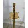 SET DA CAMINO IN BRONZO DORATO PALETTA SCOPA PINZA FIRE TOOL FUOCO BRACERE '900