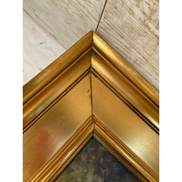GRANDE QUADRO OLIO TELA C. Pagano PAESAGGIO MONTANO RUSCELLO MUCCHE PASCOLO '900