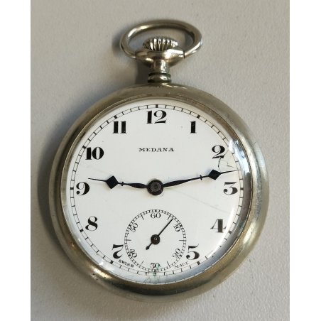 ANTICO OROLOGIO TASCA Medana EPOCA 900 Swiss OLD POCKET WATCH montre de poche