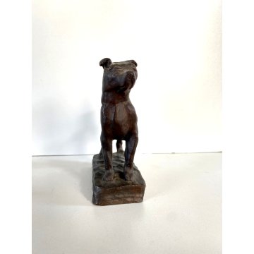 PICCOLA SCULTURA BRONZO PATINA CANE 1935 STILE Ligabue 5x10x12 cm/h