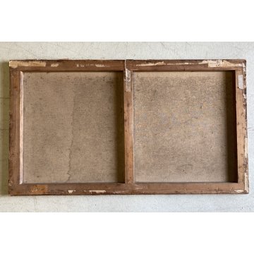 ANTICO GRANDE ACQUERELLO CARTONCINO FIRMATO A. di Brazzà PAESAGGIO LACUSTRE 1905