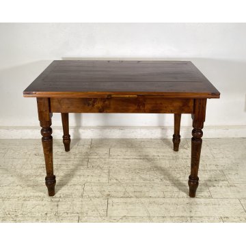 ANTICO TAVOLO PRANZO ALLUNGABILE A TIRO LEGNO 1800 LUIGI FILIPPO TABLE ROCCHETTO